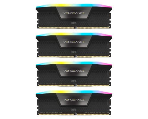 Модуль пам'яті для комп'ютера DDR5 96GB (4x24GB) 6000 MHz Vengeance RGB Black Corsair (CMH96GX5M4B6000C30)