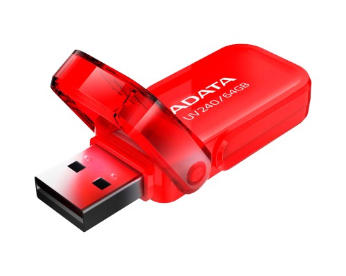 USB флеш накопичувач ADATA 64GB AUV 240 Red USB 2.0 (AUV240-64G-RRD)