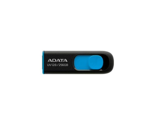 USB флеш накопичувач ADATA 256GB UV128 Black/Blue USB 3.2 (AUV128-256G-RBE)