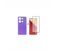 Чохол до мобільного телефона Dengos Kit for Xiaomi Redmi Note 13 Pro 4G case + glass (Purple) (DG-KM-64)