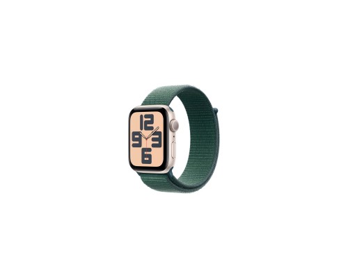 Смарт-годинник Apple Watch SE 2024 GPS 40mm Starlight Aluminium Case with Lake Green Sport Loop (MXEH3QH/A)