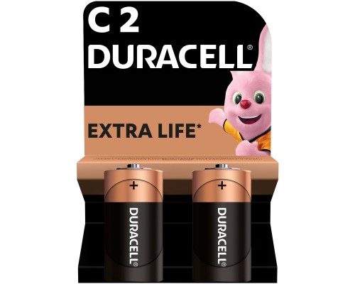 Батарейка Duracell C LR14 лужна 2шт. в упаковці (5000394052529 / 81483545)