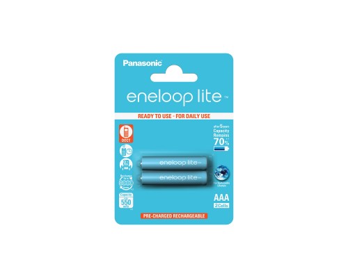 Акумулятор Panasonic Eneloop Lite AAA 550mAh NI-MH * 2 (BK-4LCCE/2BE)