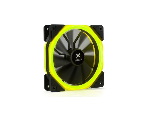 Кулер до корпусу Vinga LED fan-02 yellow