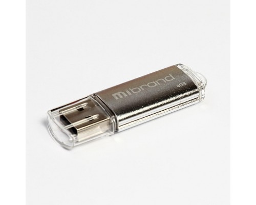 USB флеш накопичувач Mibrand 4GB Cougar Silver USB 2.0 (MI2.0/CU4P1S)