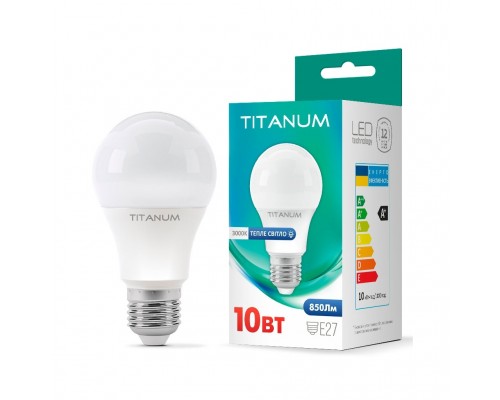 Лампочка TITANUM A60 10W E27 3000K (TLA6010273)