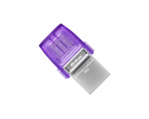 USB флеш накопичувач Kingston 64GB DataTraveler microDuo 3C USB 3.2/Type C (DTDUO3CG3/64GB)