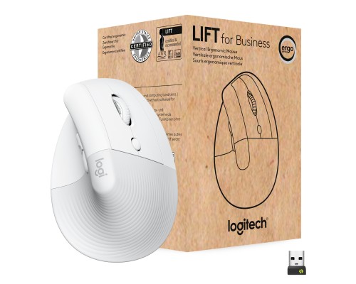 Мишка Logitech Lift Vertical Ergonomic Wireless/Bluetooth for Business Off-white (910-006496)