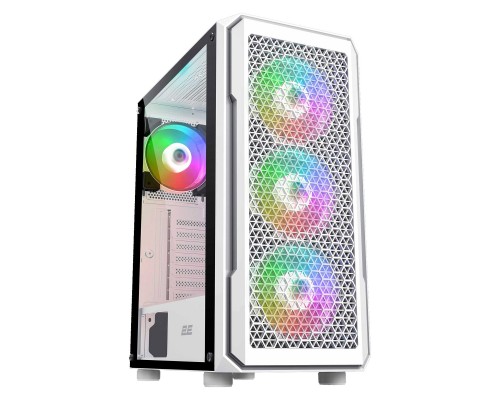 Корпус 2E Gaming Hexagon G338W, без БЖ, 2xUSB 3.0, 1xUSB Type-C, 1x120mm, 3x120mm ARGB, TG Side Panel, AT (2E-G338W)