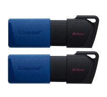 USB флеш накопичувач Kingston 2x64GB DataTraveler Exodia M Black/Blue USB 3.2 (DTXM/64GB-2P)