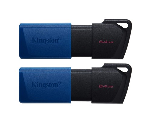 USB флеш накопичувач Kingston 2x64GB DataTraveler Exodia M Black/Blue USB 3.2 (DTXM/64GB-2P)