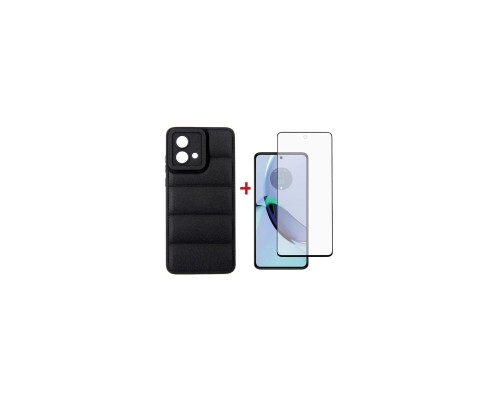 Чохол до мобільного телефона Dengos Kit for Motorola G84 case + glass (Black) (DG-KM-52)