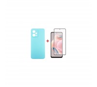 Чохол до мобільного телефона Dengos Xiaomi Redmi Note 12 5G Case + Glass (Ice blue) (DG-KM-84)