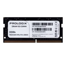 Модуль пам'яті для ноутбука SoDIMM DDR4 16GB 3200 MHz Prologix (PRO16GB3200D4S)