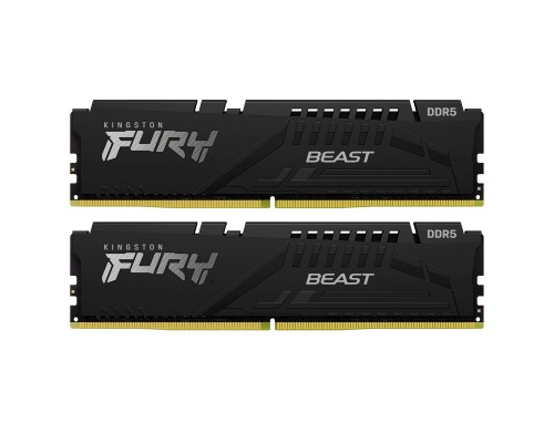 Модуль пам'яті для комп'ютера DDR5 32GB (2x16GB) 6800 MHz Beast Black Kingston Fury (ex.HyperX) (KF568C34BBK2-32)