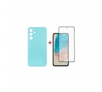 Чохол до мобільного телефона Dengos Samsung Galaxy M35 5G Soft + glass Ice Blue (DG-KM-107)