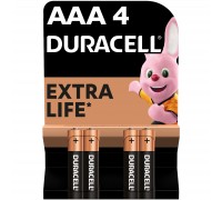 Батарейка Duracell AAA лужні 4 шт. в упаковці (5000394052543 / 81545421)