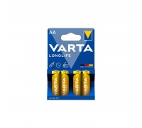 Батарейка Varta AA Longlife LR6 * 4 (04106101414)