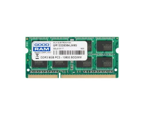 Модуль пам'яті для ноутбука SoDIMM DDR3 8GB 1333 MHz Goodram (GR1333S364L9/8G)