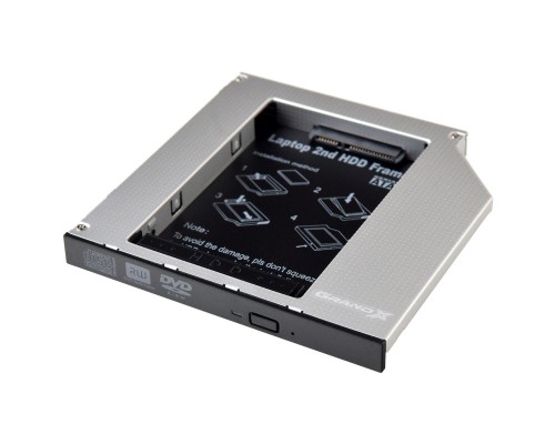 Фрейм-перехідник Grand-X HDD 2.5'' to notebook 12.7 mm ODD SATA/mSATA HDC-25 (HDC-25)