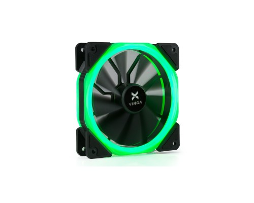 Кулер до корпусу Vinga LED fan-02 green