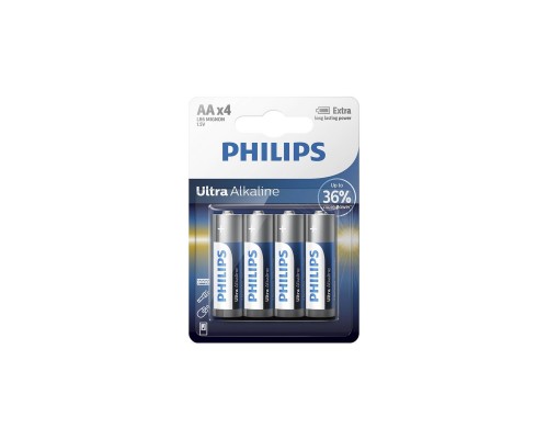 Батарейка Philips AA LR6 Ultra Alkaline * 4 (LR6E4B/10)