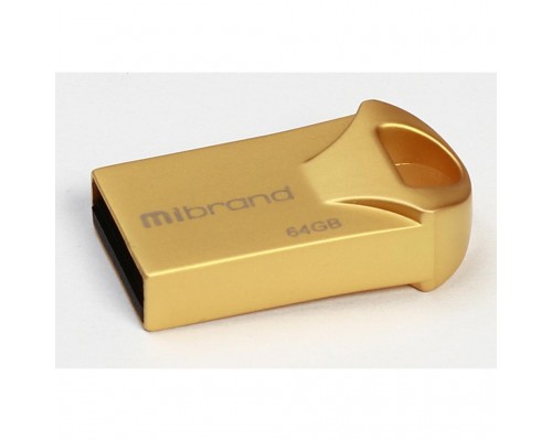 USB флеш накопичувач Mibrand 64GB Hawk Gold USB 2.0 (MI2.0/HA64M1G)