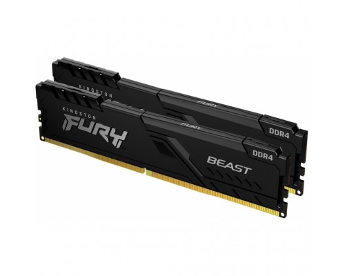 Модуль пам'яті для комп'ютера DDR4 32GB (2x16GB) 3200 MHz Fury Beast Black Kingston Fury (ex.HyperX) (KF432C16BBK2/32)