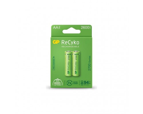 Акумулятор Gp AA R6 ReCyko battery 2600mAh AA (2700Series, 2 battery pack) (270ААHCE-EB2(Recyko) / 4891199186370)