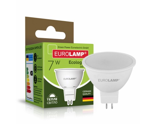 Лампочка Eurolamp LED SMD MR16 7W GU5.3 3000K 220V (LED-SMD-07533(P))