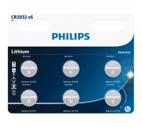 Батарейка Philips CR 2032 Lithium 3V * 6 (CR2032P6/01B)