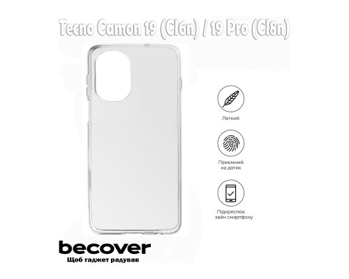 Чохол до мобільного телефона BeCover Tecno Camon 19 (CI6n)/19 Pro (CI8n) Transparancy (708659)