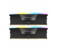 Модуль пам'яті для комп'ютера DDR5 64GB (2x32GB) 6000 MHz Vengeance RGB Black Corsair (CMH64GX5M2B6000C40)