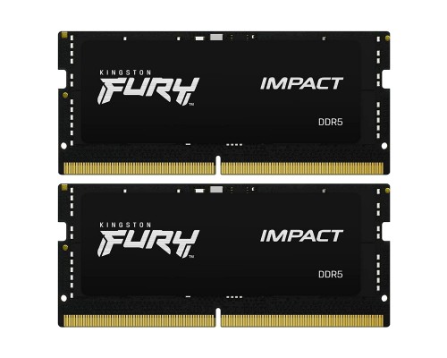 Модуль пам'яті для ноутбука SoDIMM DDR5 32GB (2x16GB) 6000 MHz Impact Kingston Fury (ex.HyperX) (KF560S38IBK2-32)