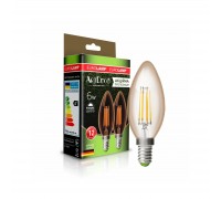 Лампочка Eurolamp LED CL 6W 620 Lm E14 3000K deco 2шт (MLP-LED-CL-06143(Amber))