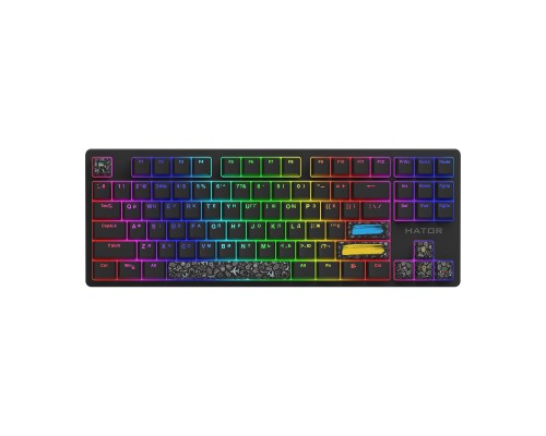 Клавіатура Hator Rockfall 2 Mecha TKL Authentic Edition Aurum Milky Way Silent USB Black (HTK-530)