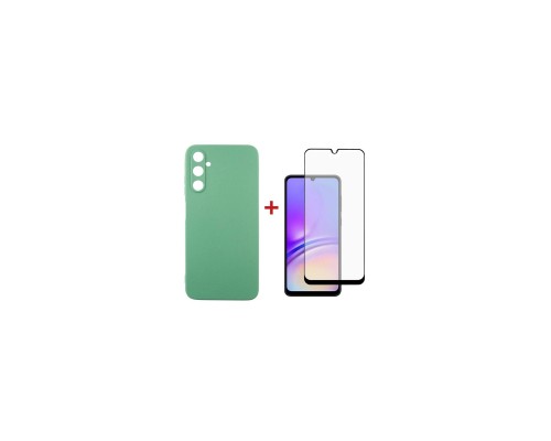 Чохол до мобільного телефона Dengos Kit for Samsung Galaxy A05s (A057) case + glass (Mint) (DG-KM-10)