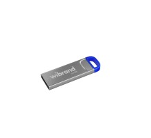 USB флеш накопичувач Wibrand 64GB Falcon Silver-Blue USB 2.0 (WI2.0/FA64U7U)