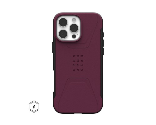 Чохол до мобільного телефона UAG iPhone 16 Pro Max Civilian Magsafe Bordeaux (114445119049)