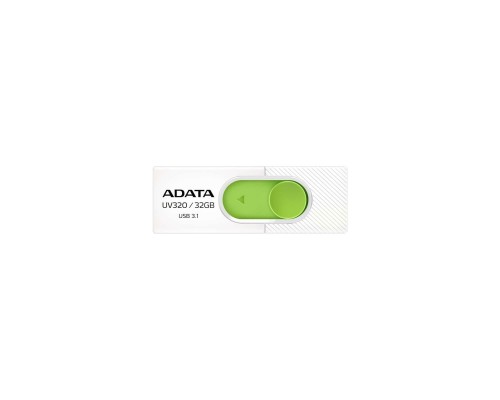 USB флеш накопичувач ADATA 32GB UV320 White/Green USB 3.1 (AUV320-32G-RWHGN)