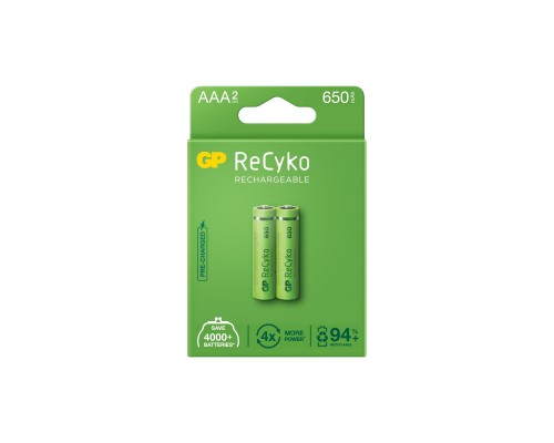 Акумулятор Gp AAA 65AAAHCE-EB2 Recyko 650 mAh * 2 (65AAAHCE / 4891199186677)