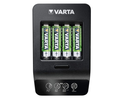 Зарядний пристрій для акумуляторів Varta LCD Smart Plus CHARGER +4*AA 2100 mAh (57684101441)