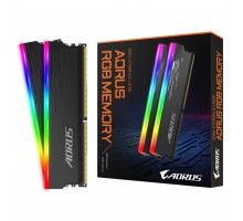 Модуль пам'яті для комп'ютера DDR4 16GB (2x8GB) 3733 MHz AORUS RGB Fusion 2.0 Memory boost GIGABYTE (GP-ARS16G37D)