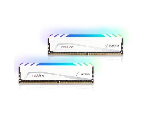 Модуль пам'яті для комп'ютера DDR4 64GB (2x32GB) 3600 MHz Redline Lumina RGB White Mushkin (MLB4C360JNNM32GX2)