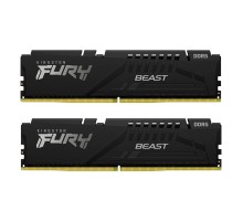 Модуль пам'яті для комп'ютера DDR5 16GB (2x8GB) 5200 MHz Beast Black Kingston Fury (ex.HyperX) (KF552C36BBEK2-16)