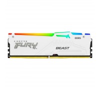 Модуль пам'яті для комп'ютера DDR5 16GB 5600 MHz FURY Beast White RGB Kingston Fury (ex.HyperX) (KF556C40BWA-16)