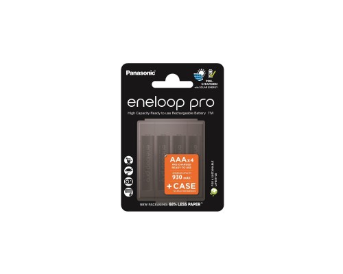 Акумулятор Panasonic Eneloop AAA 930mAh Pro NI-MH * 4 + Сase (BK-4HCDEC4CP)