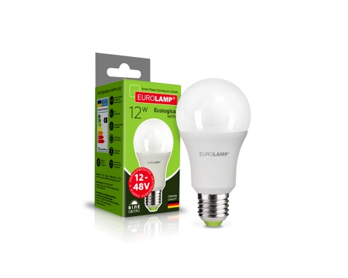 Лампочка Eurolamp LED ECO A60 12W E27 4000K 12-48V (LED-A60-12274(12-48V))