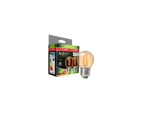 Лампочка Eurolamp LED G45 5W 530 Lm E27 4000K deco 2шт (MLP-LED-G45-05274(Amber))