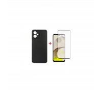 Чохол до мобільного телефона Dengos Kit for Motorola G14 case + glass (Black) (DG-KM-48)